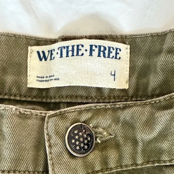Free People Dark Green barrel leg Cargo Pants - Picture 3 of 7
